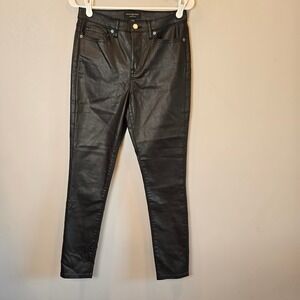 Banana Republic High Rise Skinny Womens 4  27 Coated Black